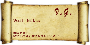 Veil Gitta névjegykártya
